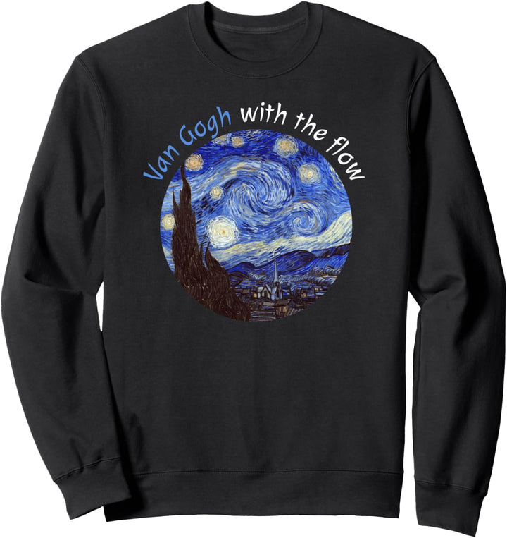 Sternennacht von Vincent Van Gogh | Van Gogh With The Flow Sweatshirt