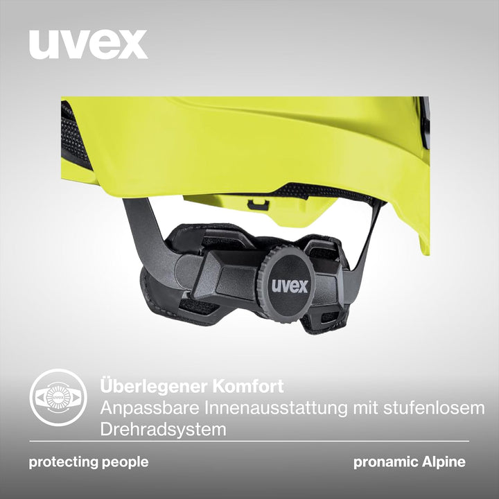 uvex pronamic Alpine Schutzhelm mit MIPS-Sicherheitssystem - Schutz und Dynamik - Damen/Herren Gelb,