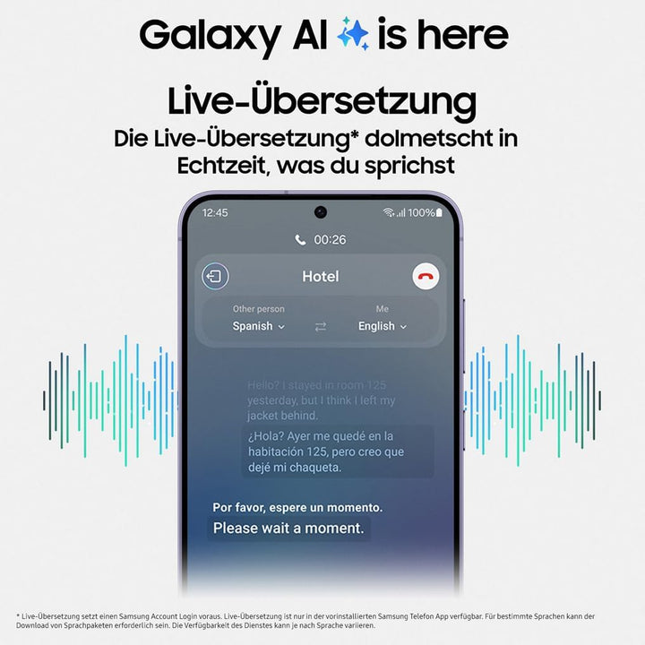 Samsung Galaxy S24 AI Smartphone, Android-Handy ohne Vertrag, 8 GB RAM, 128 GB Speicher, 50-MP-Kamer