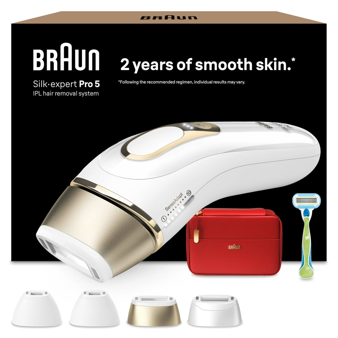 Braun IPL Silk·expert Pro 5 – IPL Haarentfernungsgerät, Dauerhafte und Schmerzfreie Haarentfernung f