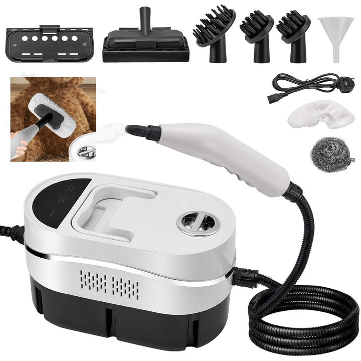 Dampfreiniger mit 8 Aufsätzen & Dampfbügelfunktion, 1200 ml Upgrade Steam Cleaner handdampfreiniger