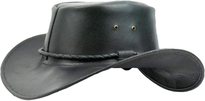 Black Jungle Kimbolton Lederhut, Westernhut, Australienhut, Cowboyhut S Schwarz, S Schwarz