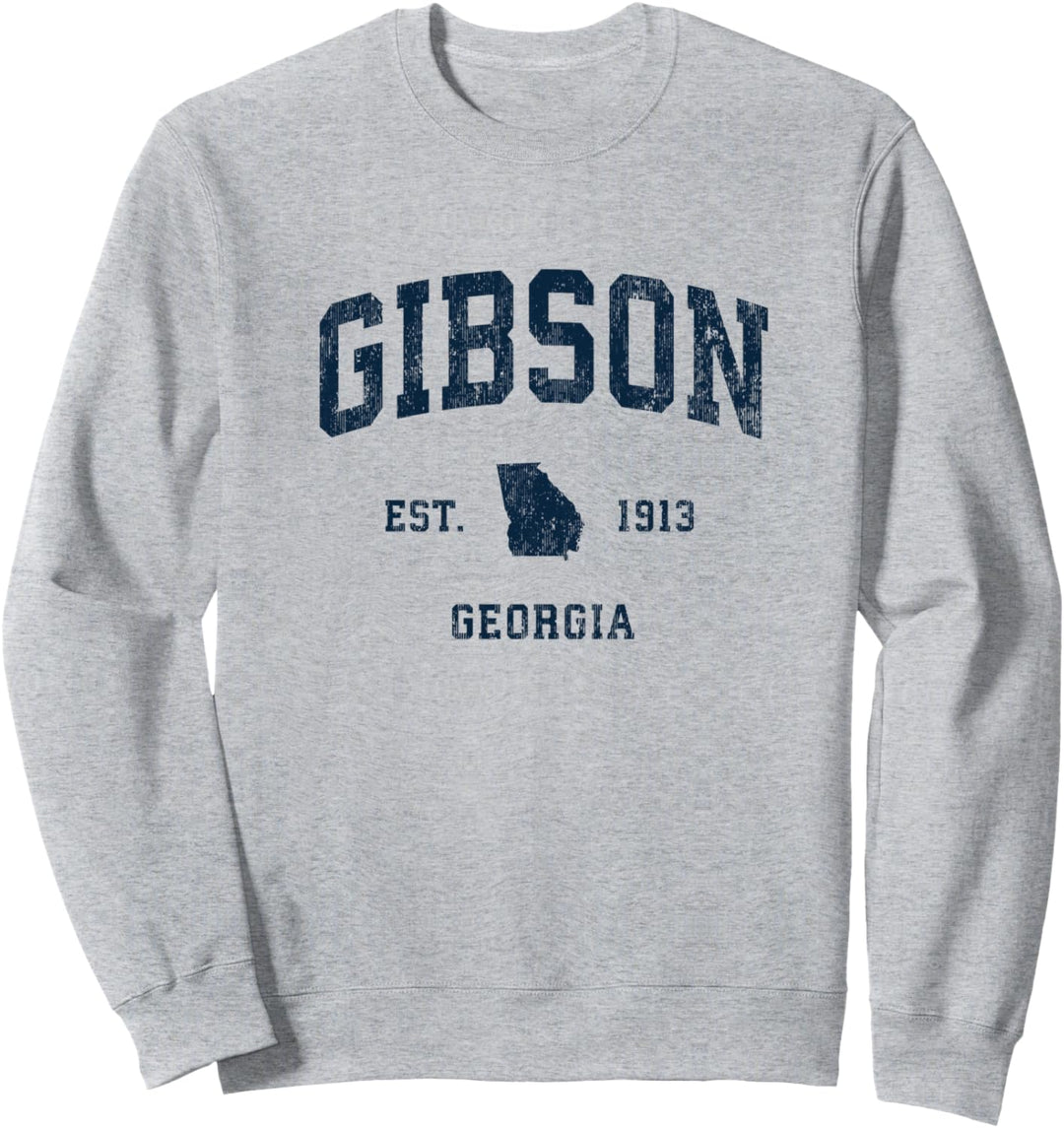 Gibson Georgia GA Sportdesign im Vintage-Stil, Marineb Sweatshirt
