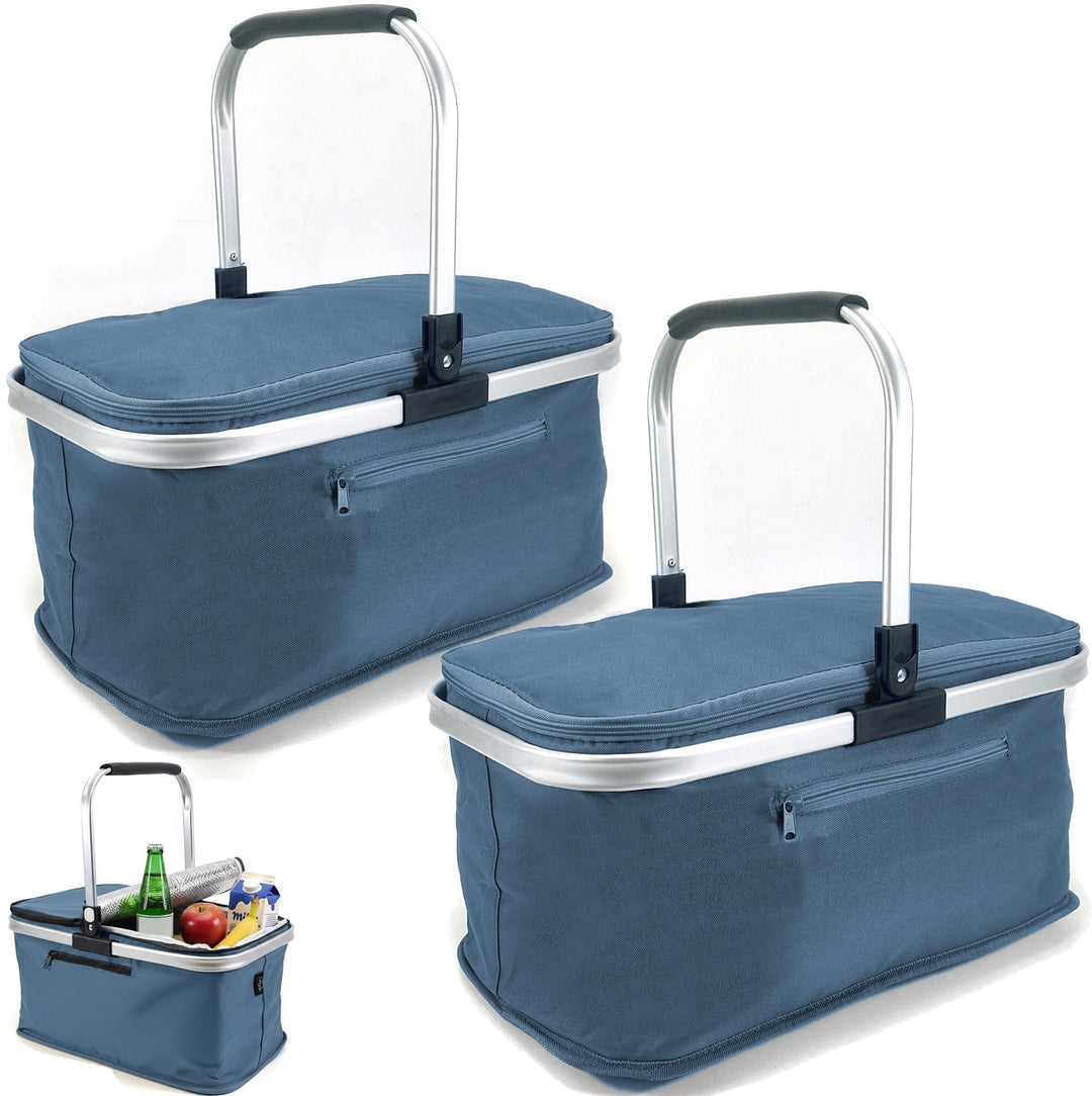 2 Stück 24L Einkaufskorb Gross Isolierkorb Kühlkorb Kühltasche Picknickkorb Thermotasche Kühltasche