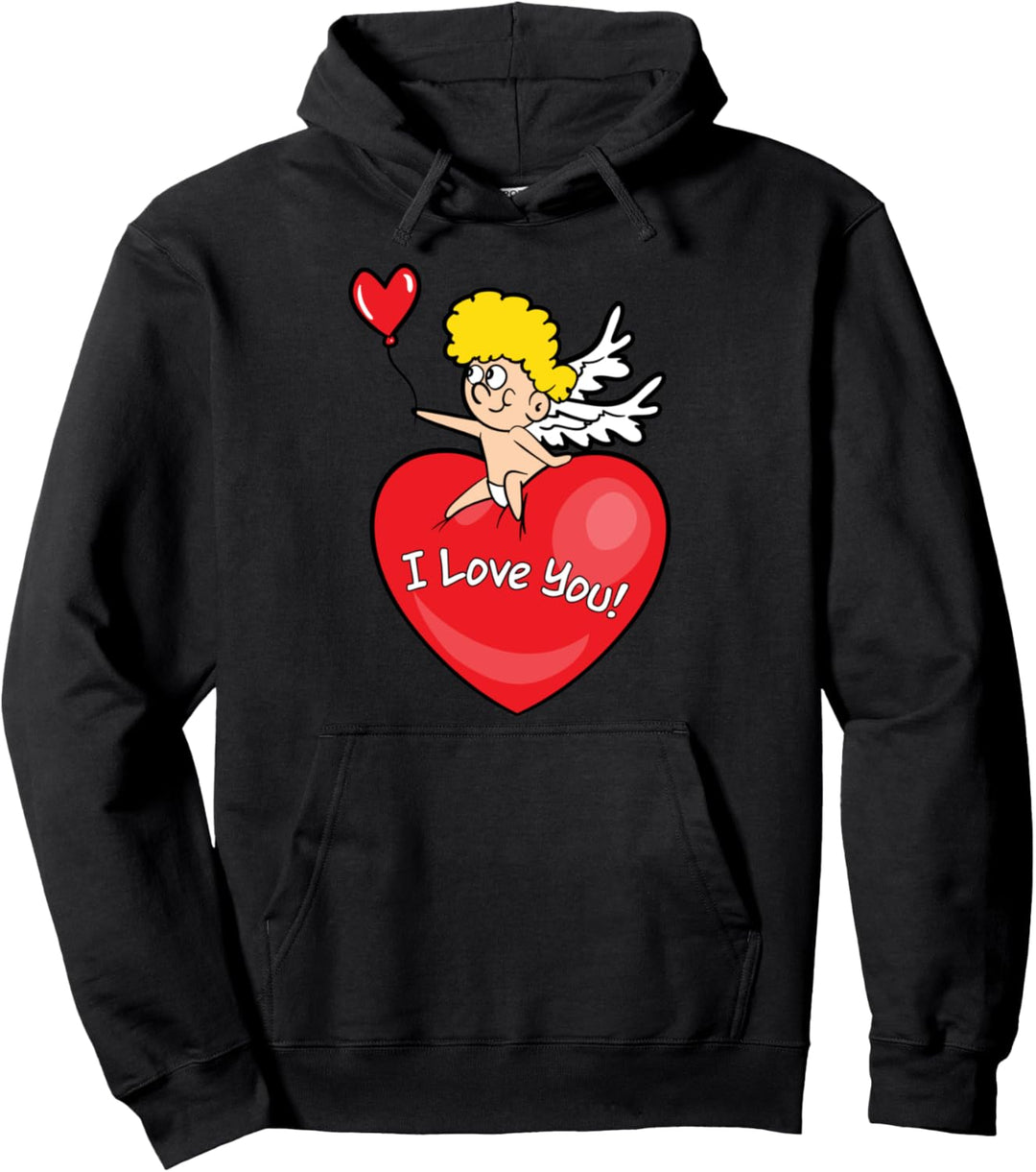 Romantisch Valentinstag Amor I love you Herz Liebe Freundin Pullover Hoodie