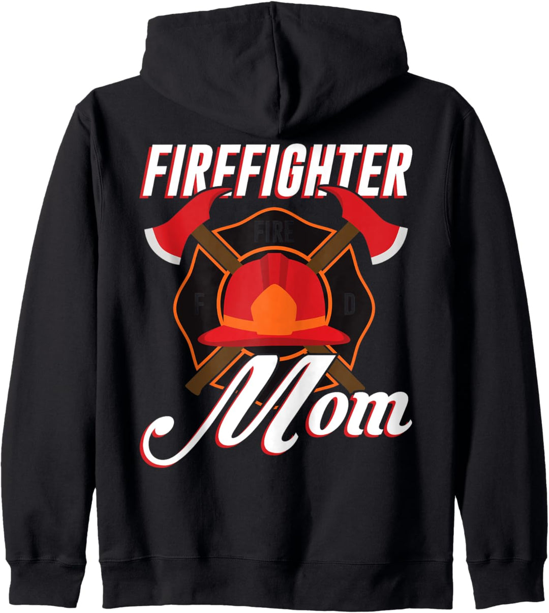 Feuerwehrmann Mutter Geschenke Design auf dem Rücken Kapuzenjacke