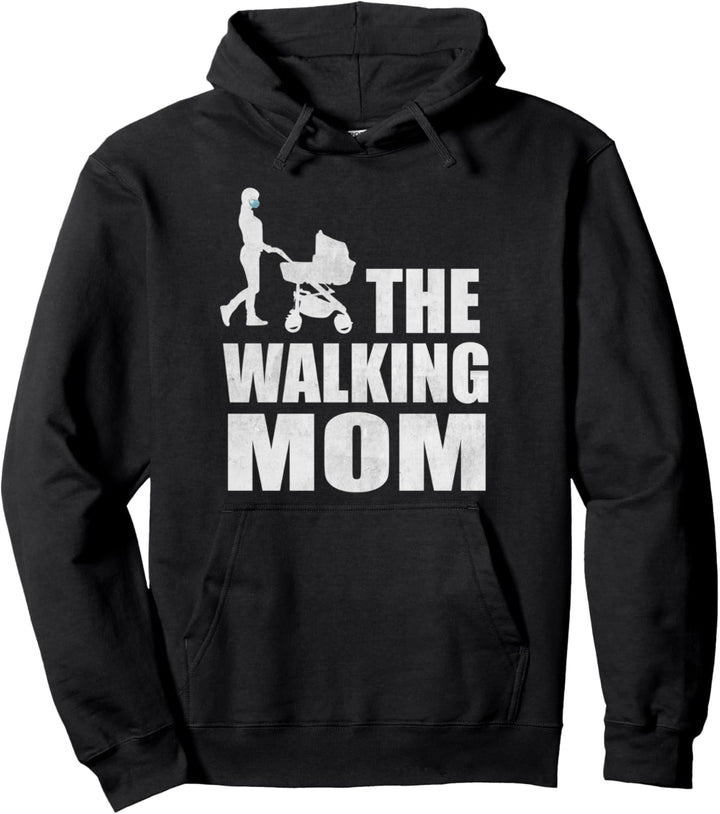 The Walking Mom Lustige Mama mit Mundschutz Pullover Hoodie