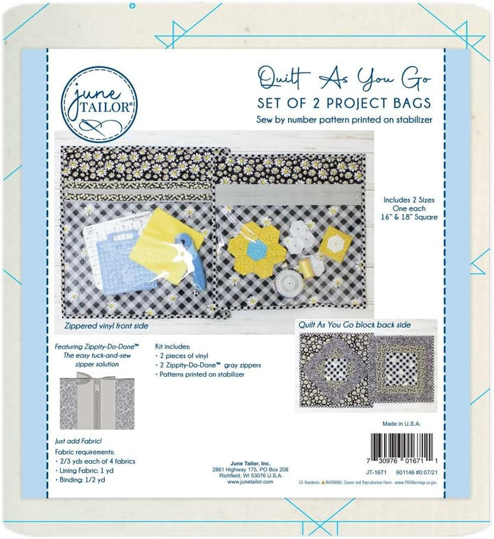 June Tailor JT-1671 Kit Projekttasche, Grauer Zippity-do-done(tm)