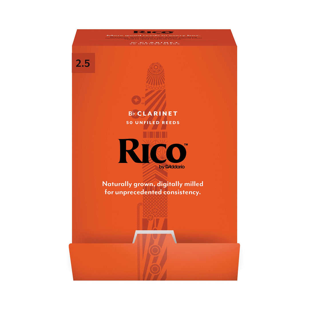 Rico by D'Addario Bb-Klarinettenblätter | Hochpräzise gefertigt | Böhm | Klarinettenblätter 2,5 Stär