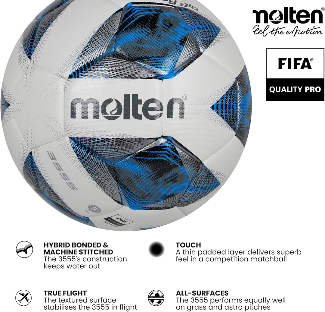 Molten Trainingsball-F5A3555-K weiss/blau/Silber 5