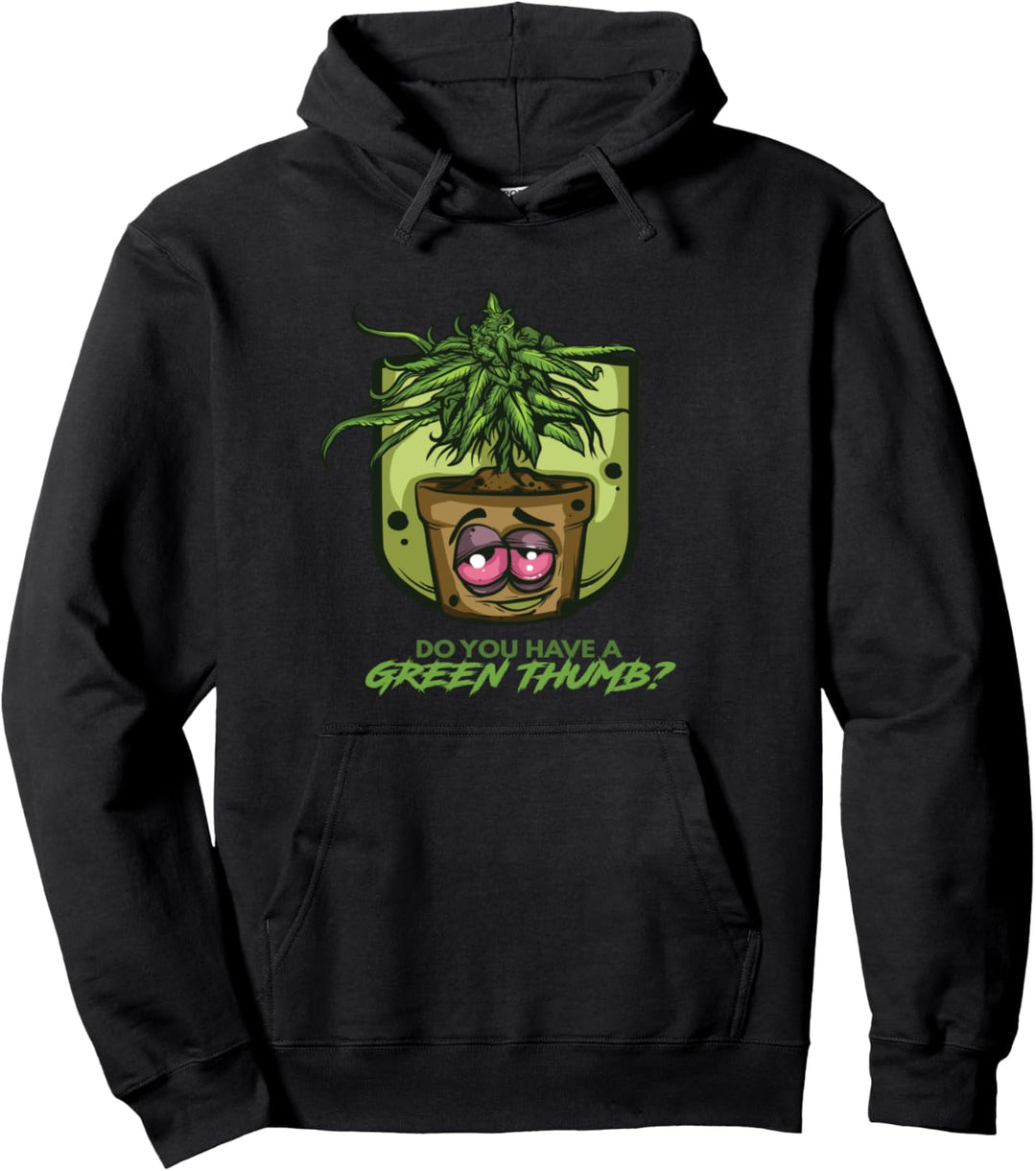 Grüner Daumen Unkraut Geschenk für Männer &amp; Frauen Marihuana Pullover Hoodie