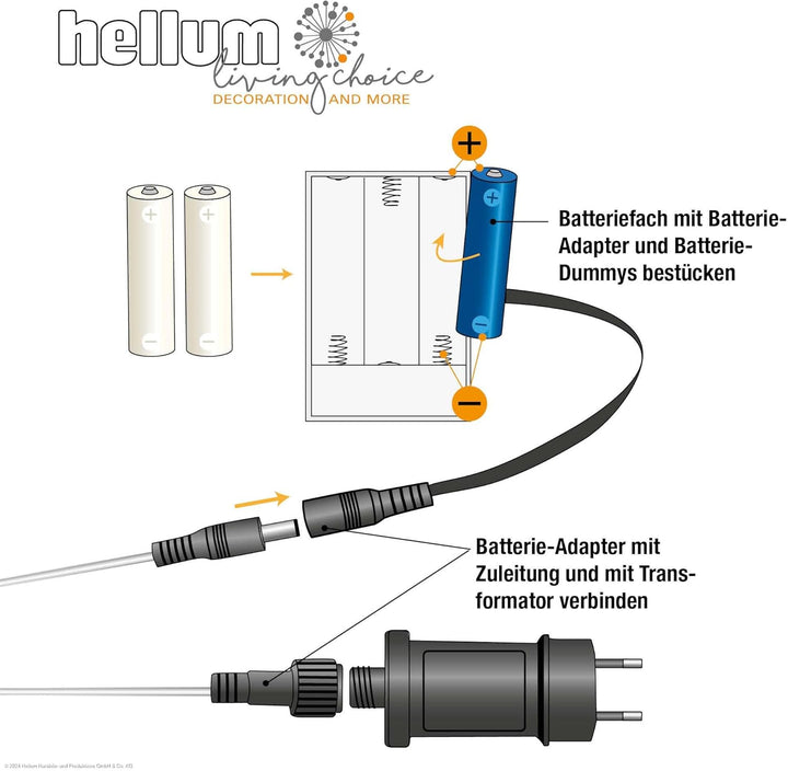 Hellum Batterie Adapter 3x AA, Ersatz für 3x AA Batterien mit 1,8m transparentes Kabel,4,5V Netzteil