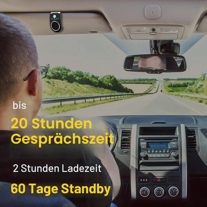 Bluetooth KFZ Freisprecheinrichtung, Bluetooth 5.0 In Car Speakerphone Handsfree Car Kit mit Geräusc