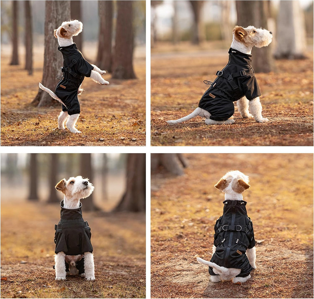 BT Bear Hundegeschirr, Regenmantel, verstellbar, 4 Beine, Hundejacke mit Geschirr, reflektierender O