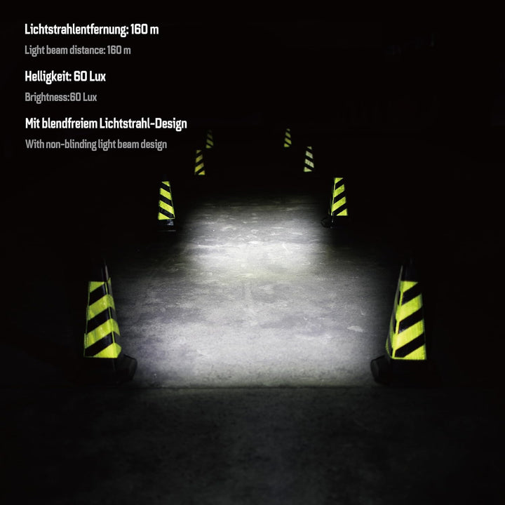 Fahrradlicht Dynamo Frontscheinwerfer 60 Lux Hammer M60 – LED Fahrradlampe mit Helligkeitssensor, St