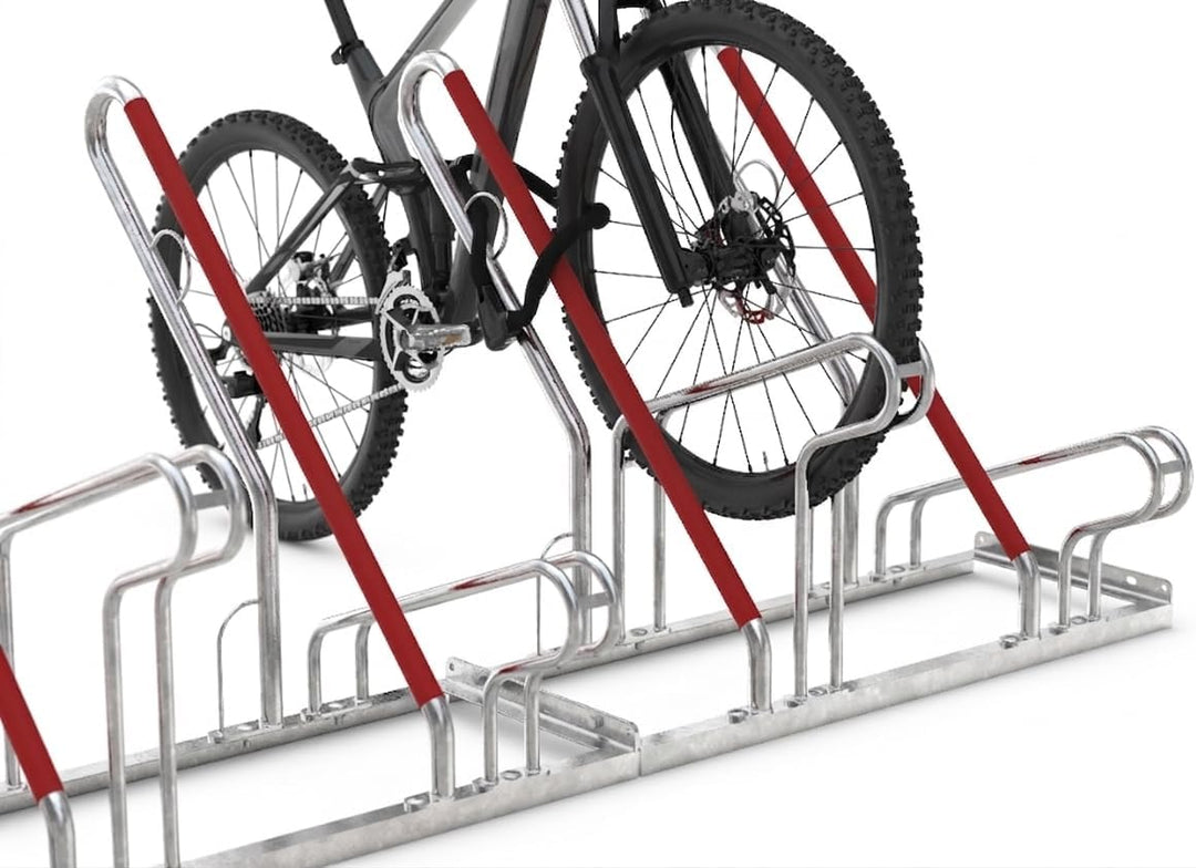 Anlehnparker 2502 XBF | Fahrradständer einseitig | für 2 extra breite Fahrräder | erweiterbar | Abwe