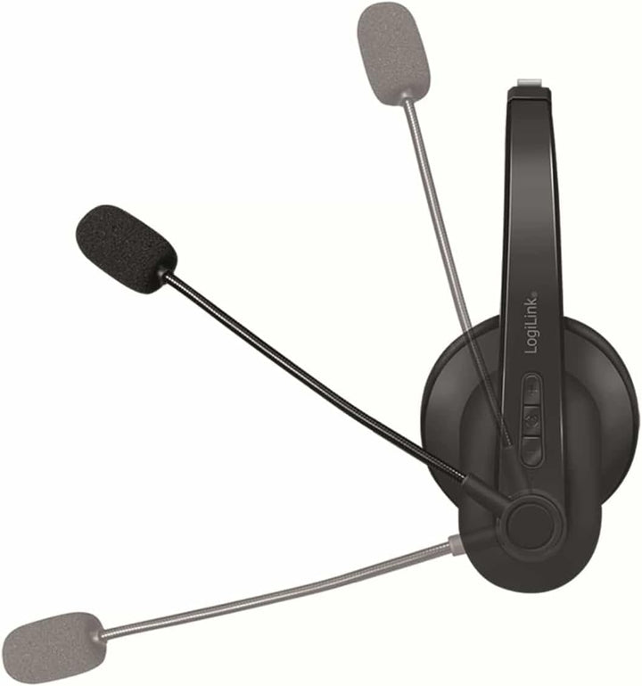 LogiLink BT0059 - BT Mono Headset mit Ladestation, Mikrofon Schwarz Standard