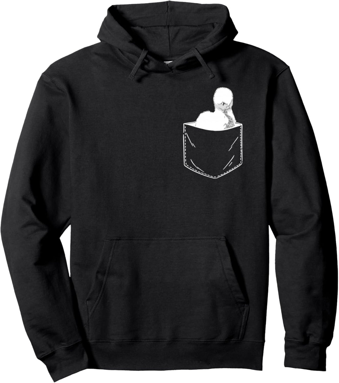 Seidenhuhn In Brusttasche Seidenhühner Silkie Chicken Hühner Pullover Hoodie