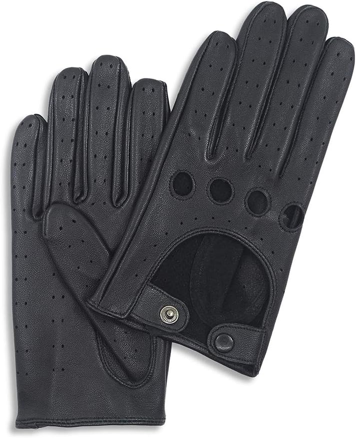MGGM collection Damen Leder Autohandschuhe Lederhandschuhe Ungefüttert XS Schwarz(thouchscreen), XS