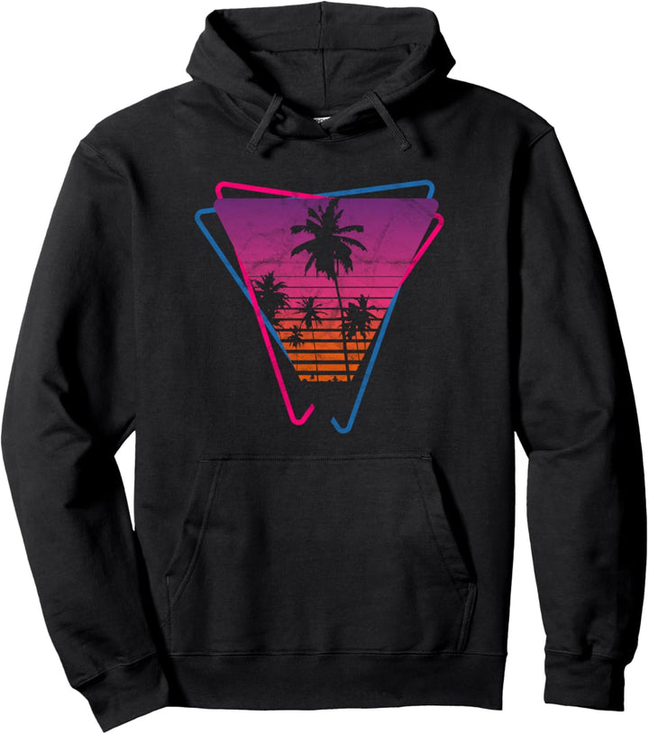 Synthwave Retrowave Aesthetic Vintage Drive Laser Miami 80s Pullover Hoodie