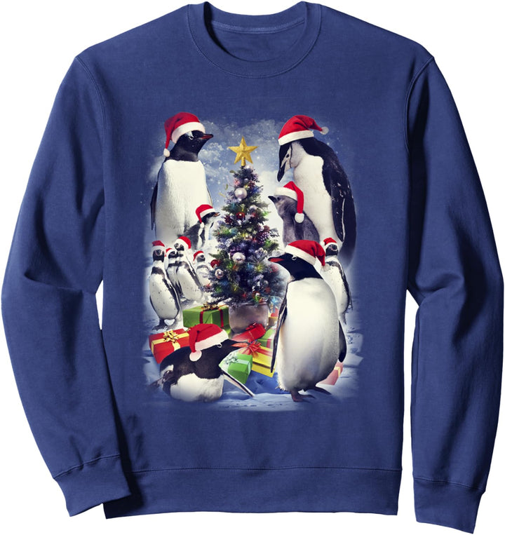 Penguins In Santa Hats Christmas Sweatshirt