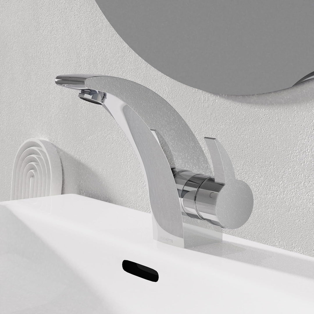 SCHÜTTE 98100 PANAMA Design Wasserhahn Bad, Moderne Waschtischarmatur fürs Badezimmer, Elegante Einh