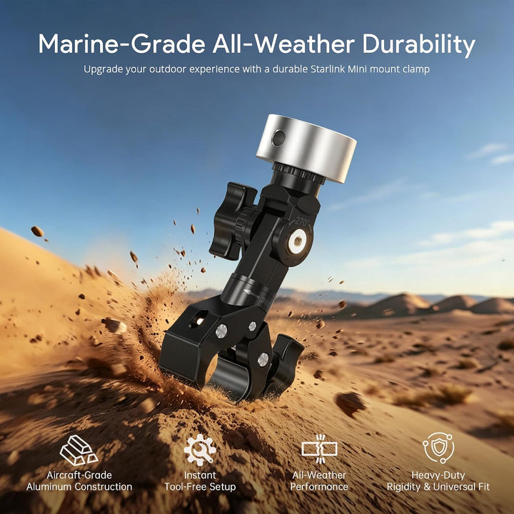 Starlink Mini Halterung Stativadapter für Starlink Mini &amp; Mini X | Aluminium Starlink Rohr Adapter,