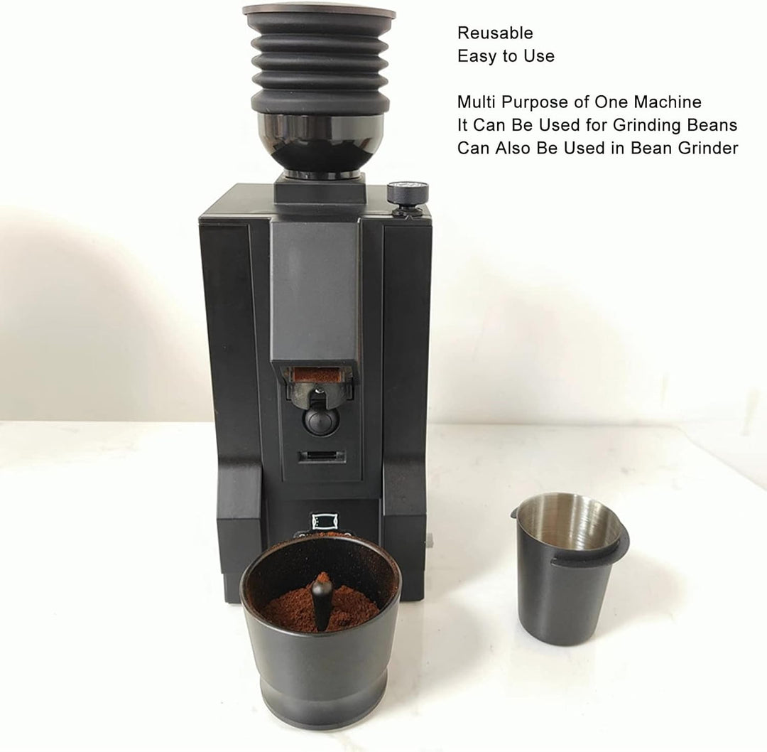 Fockety Kaffeemühle Blowing Bean Bin, Aluminium-Legierung Silikon Kaffeemühle Single Dose Hopper hoh