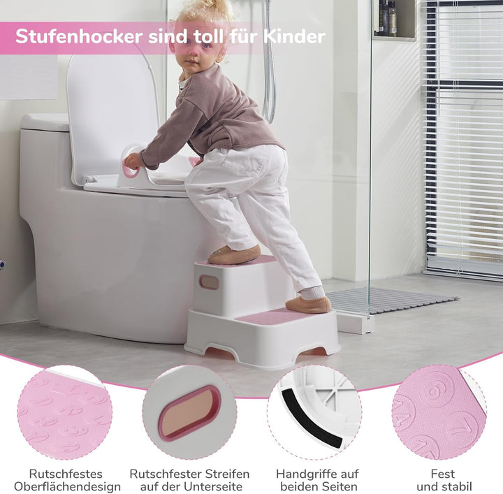DEANIC Toilettensitz Kinder mit Tritthocker Kinder, Toilettensitz Kinder mit Treppe, WC Sitz Kinder
