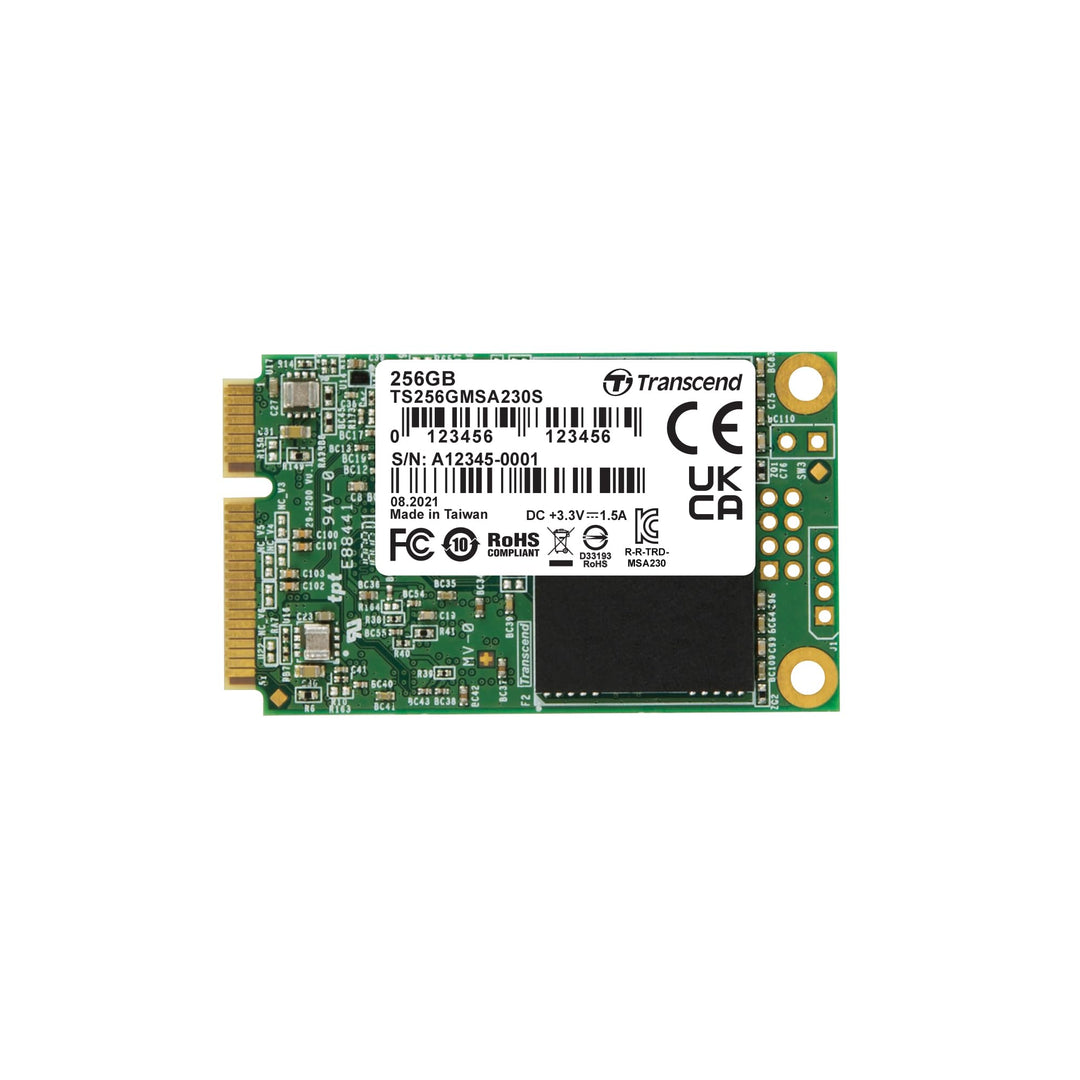 Transcend Highspeed 256GB interne mSATA SSD SATA III (6Gb/s), Festkörper-Laufwerk, zum Aufrüsten von