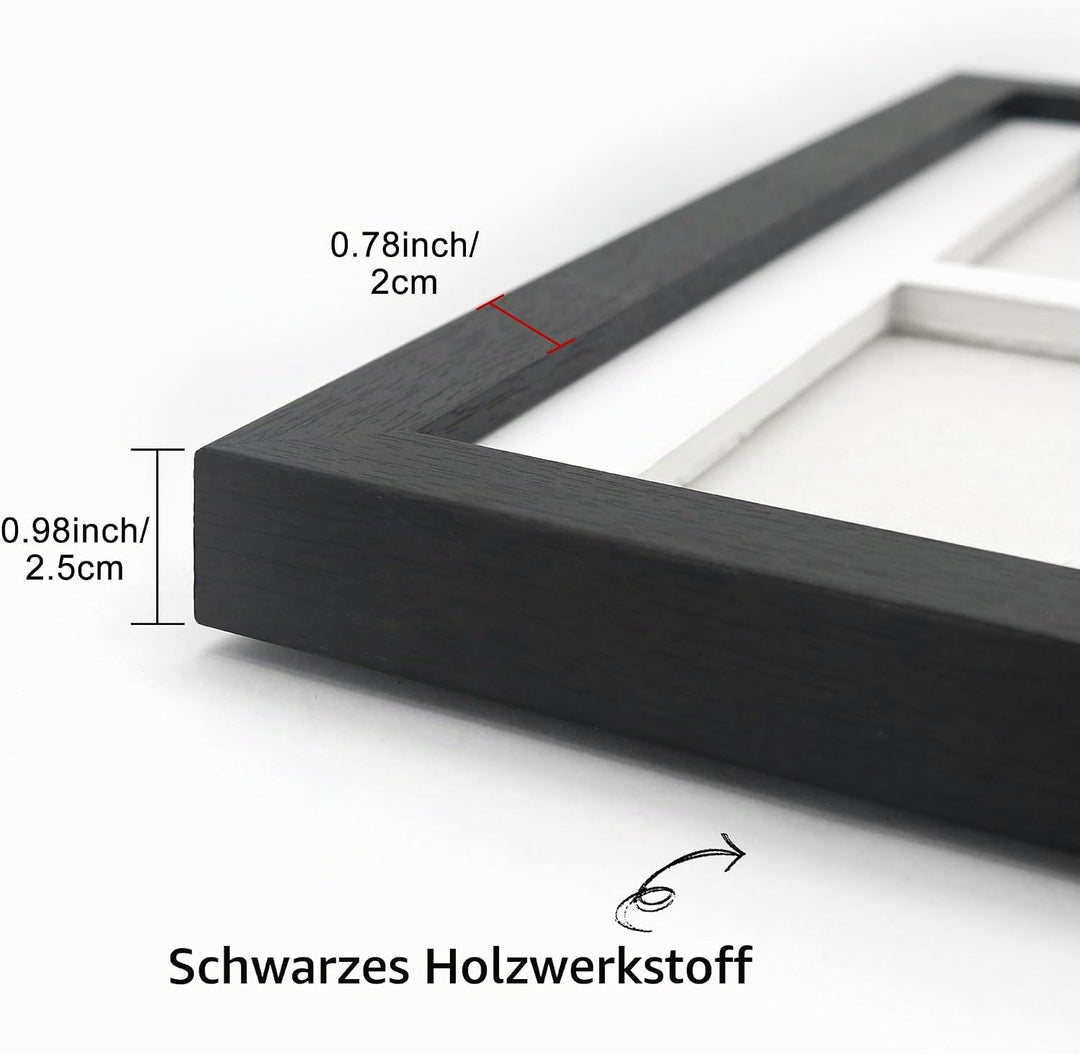 Doppel-CD Musikrahmen Schaukasten Display 36x32,5 cm Disc und CD Box Echtglas mit Eva Schaum und Tis