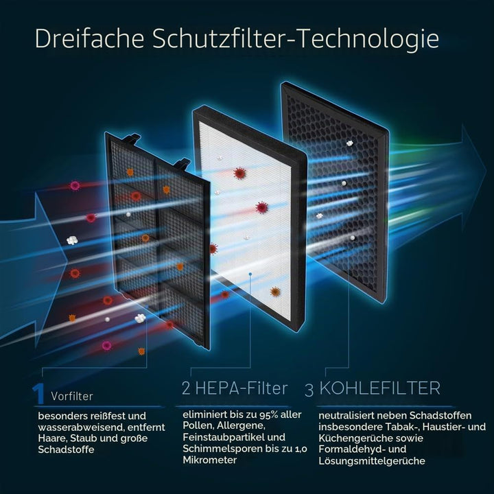 TROTEC HEPA-Filter für AirgoClean 250 E (1 Stück) Filter Luftfilter für Luftreiniger