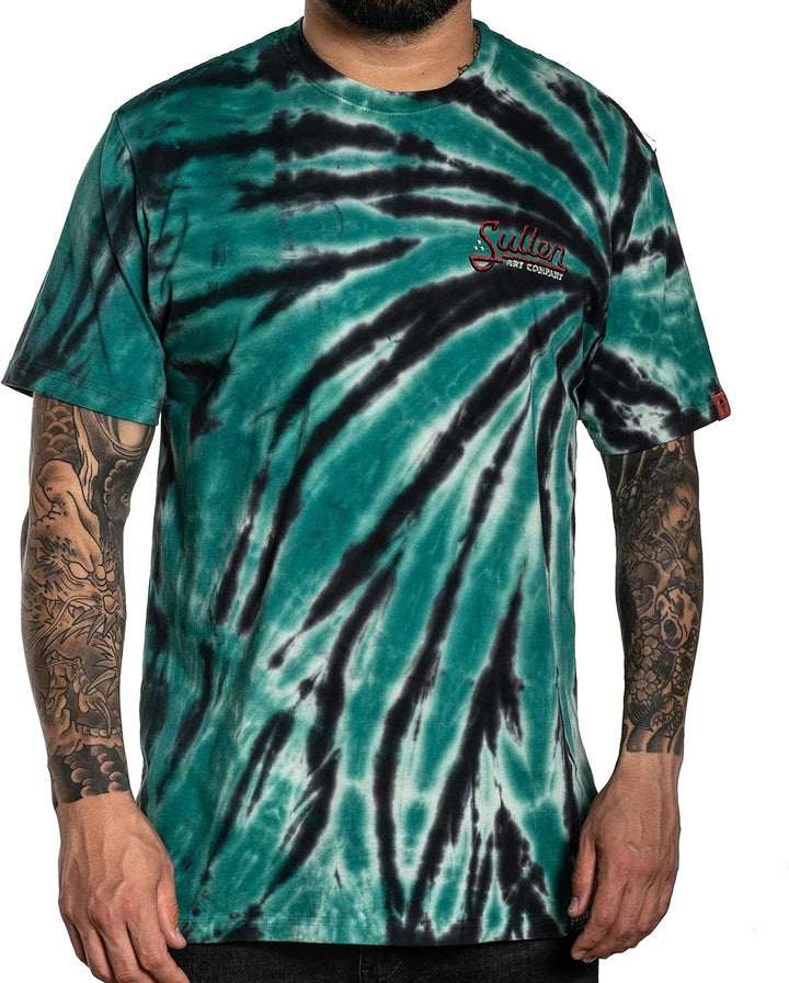 Sullen Men's Rest Easy Premium Short Sleeve T Shirt Tye Dye Green 2XL