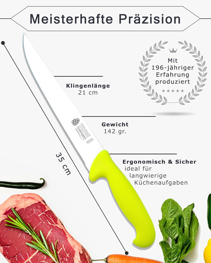 Edelbach Solingen Küchenmesser Set | 3x Profi Fleischmesser | Ultrascharf Messerset Made in Germany