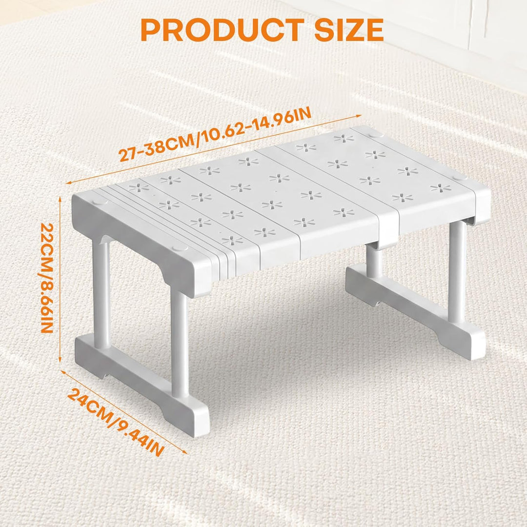 FARYODI Verstellbare Regale für Schrank, Erweiterbares Einlegeböden Schrankregal, 22 cm Höhe, 24cm W