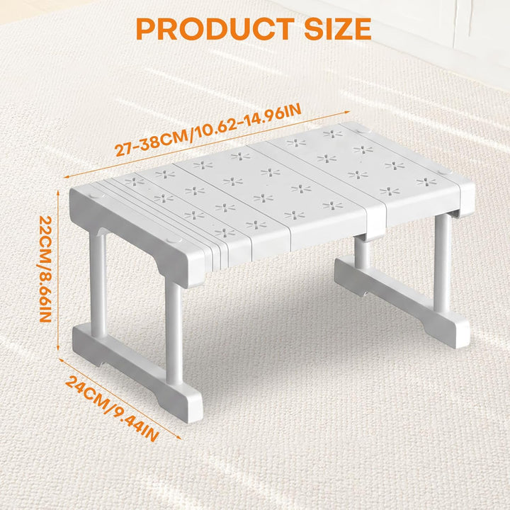 FARYODI Verstellbare Regale für Schrank, Erweiterbares Einlegeböden Schrankregal, 22 cm Höhe, 24cm W