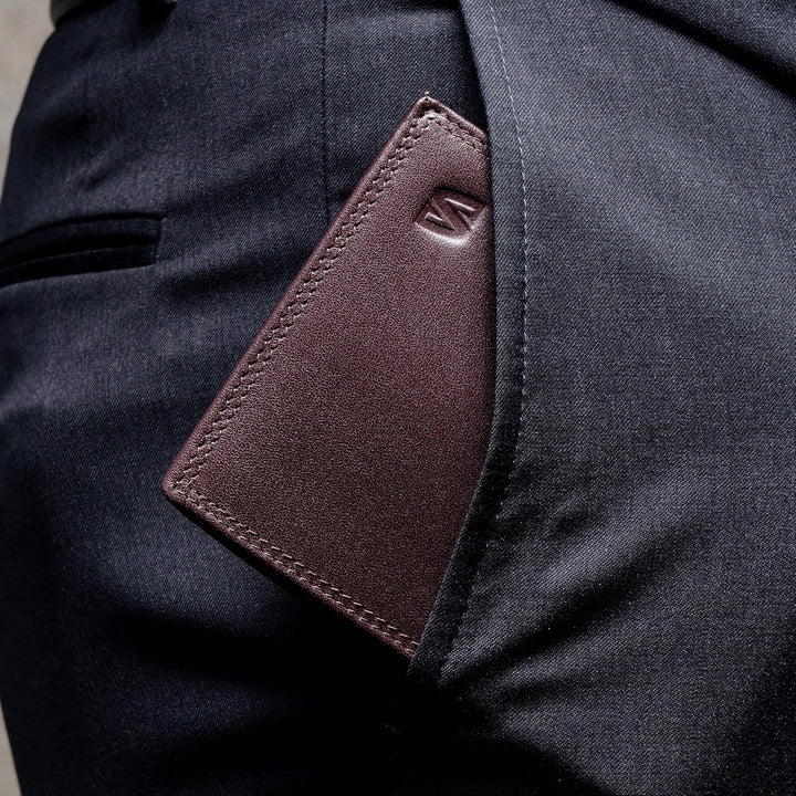 SERASAR | Leder Geldbeutel Männer mit RFID Schutz | Braunes Nappaleder | 12 Kartenfächer | Exklusive