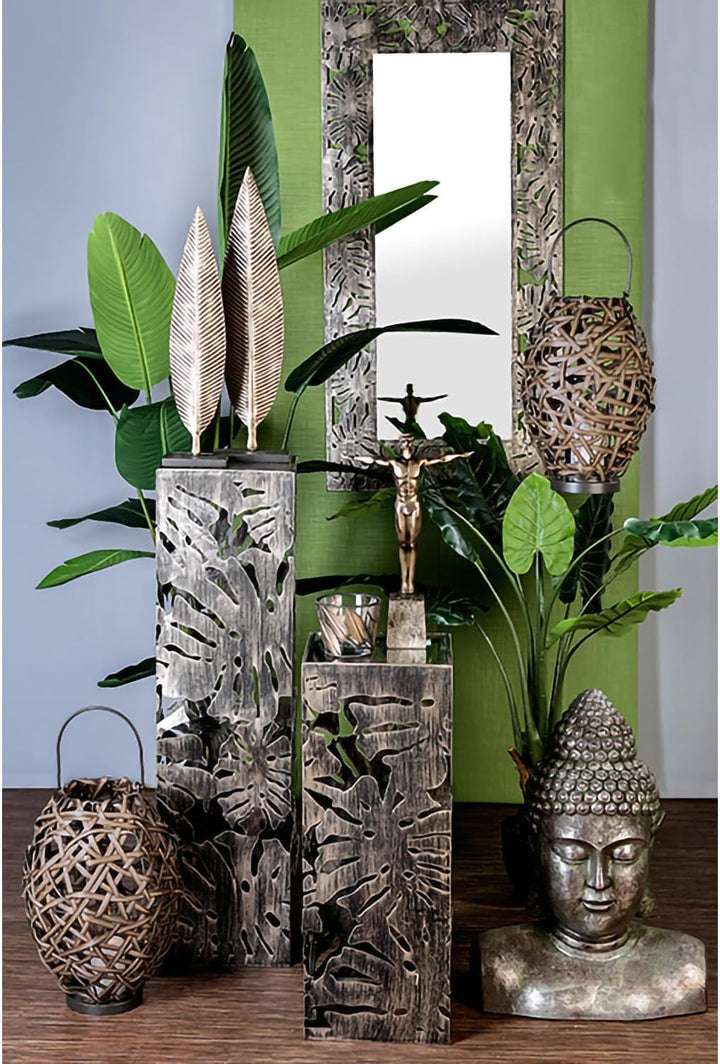 Casablanca Säule Flora Metall,brüniertH.70cm