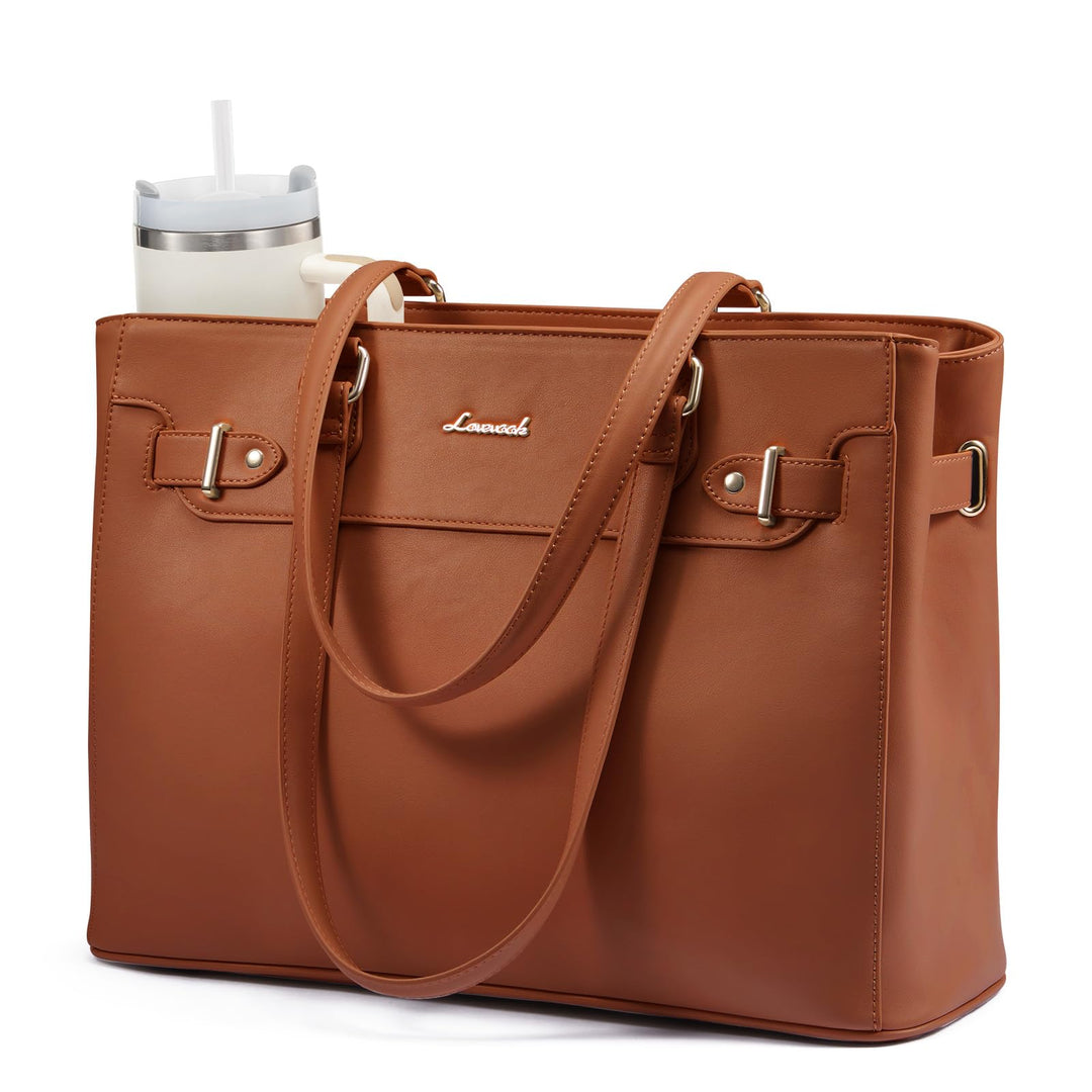 LOVEVOOK Handtasche Damen Mittelgross, 15,6" Shopper Tasche Arbeitstasche Elegant Laptoptasche Gross