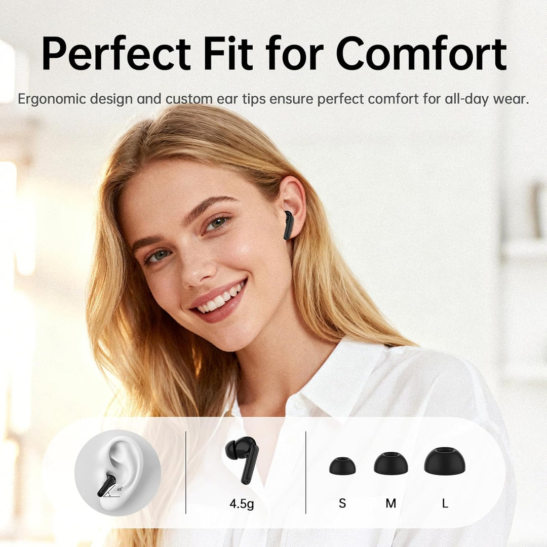 Adaptive Hybride Aktive Geräuschunterdrückung Kopfhörer Kabellos Bluetooth, Bluetooth 5.4 Kopfhörer