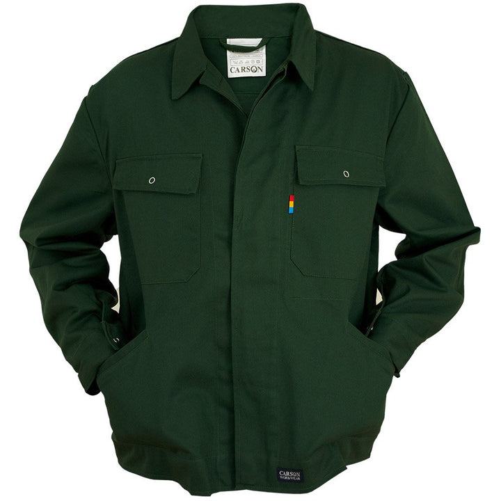 Carson Classic Workwear Arbeitsbundjacke aus reiner Baumwolle, 1 Stück, 58, moos grün, KTH728.GRÜ 58