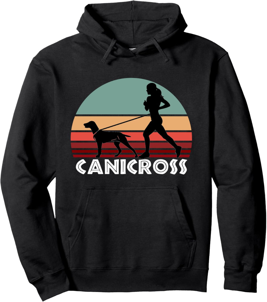 Canicross Print Cross Country Hund Running Pullover Hoodie