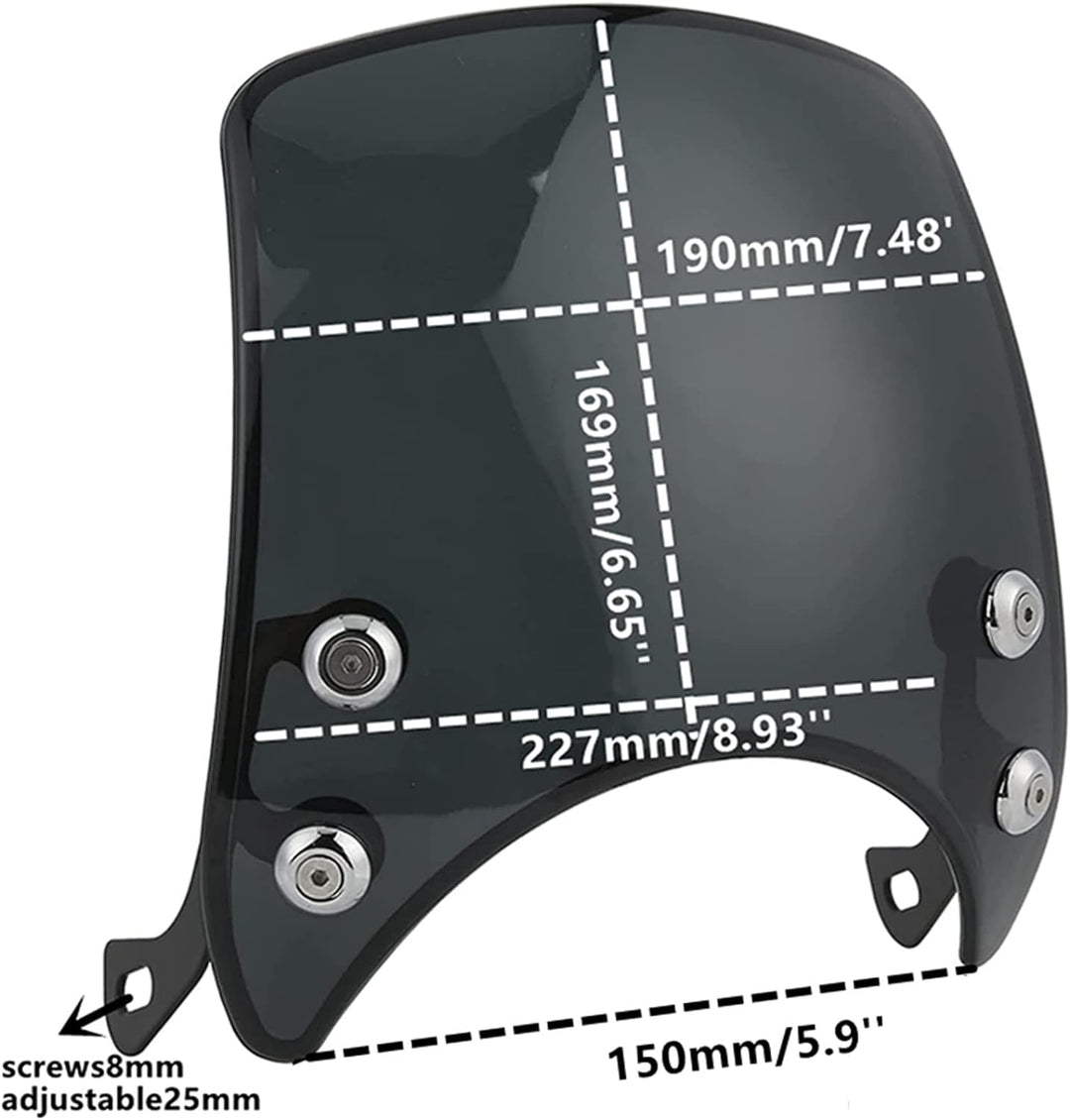 Motorrad Scheinwerfer Verkleidung Retro Universal Motorrad Fly Screen Wind Schutz Scheibe Motorrad Z