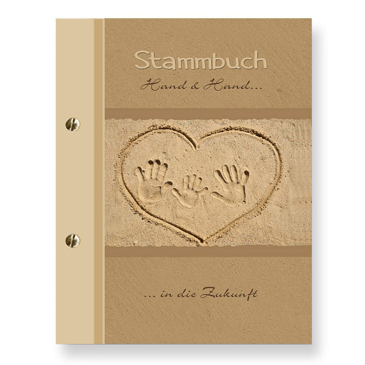 Stammbuchshop stb Hand_Kind_a4 Familienstammbuch, Beige, 31 x 24 x 1,7 cm