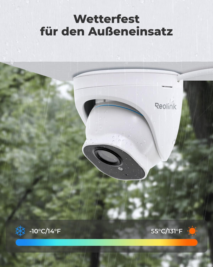 Reolink 2 Stück 5MP PoE IP Kamera Outdoor mit Personen-/Autoerkennung, Überwachungskamera Aussen mit