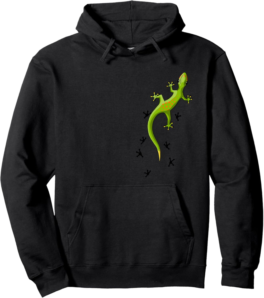 Für Echsen &amp; Reptilien Fans Kletternder Salamander Gecko Pullover Hoodie