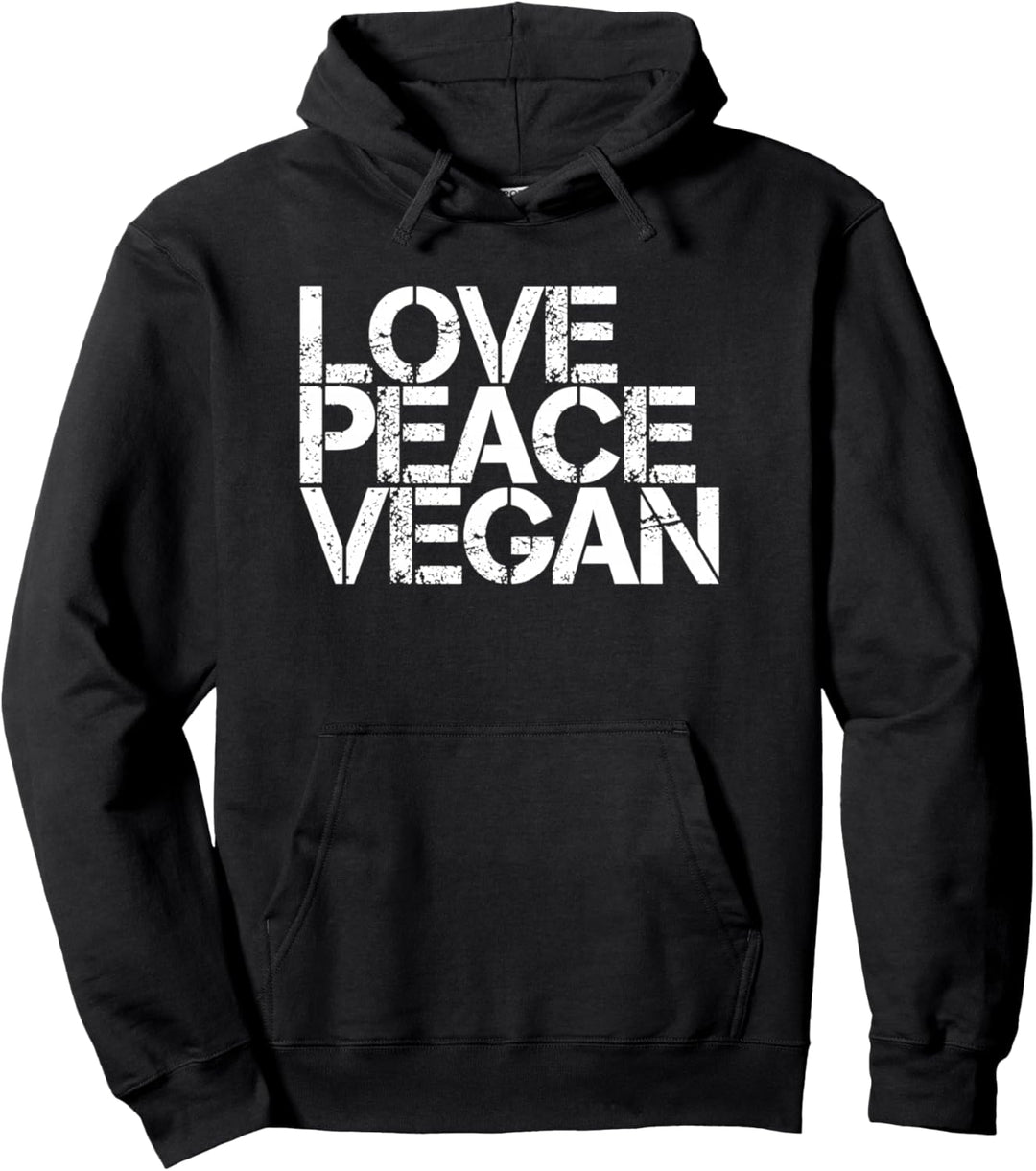 Love Peace Vegan - Vegan Kleidung by The Dharma Store Pullover Hoodie