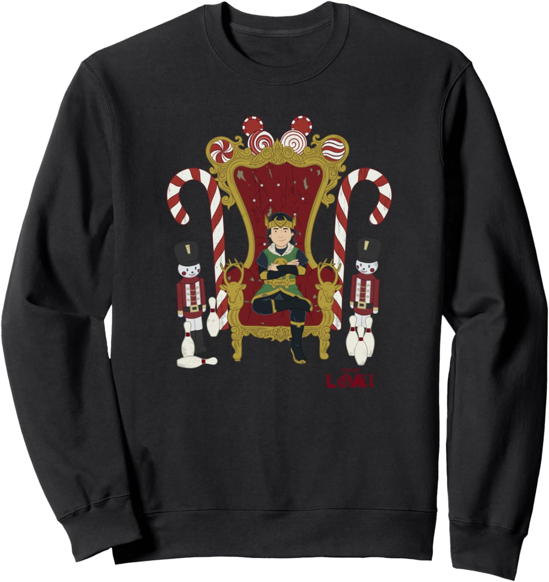 Marvel Loki Kid Loki On The Weihnachten Throne Sweatshirt