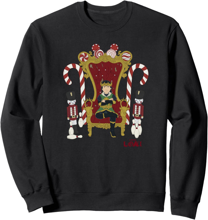 Marvel Loki Kid Loki On The Weihnachten Throne Sweatshirt