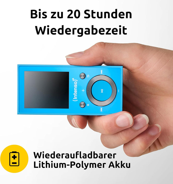 Intenso Video Scooter BT MP3 Player mit Bluetooth 5.0, 1,8 Zoll Farbdisplay, 64 GB microSD, USB-C, b